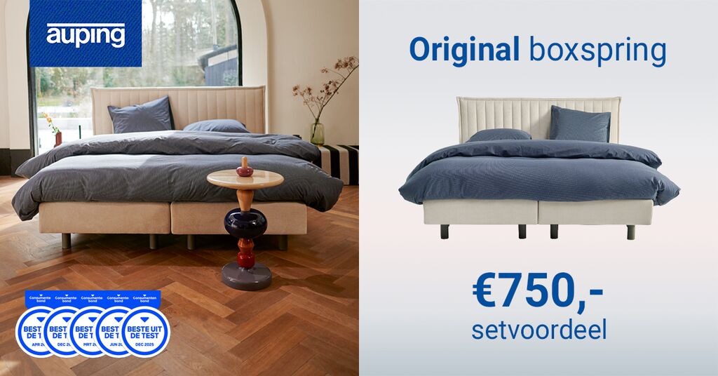 750,- setvoordeel op Original boxspring en Original bed