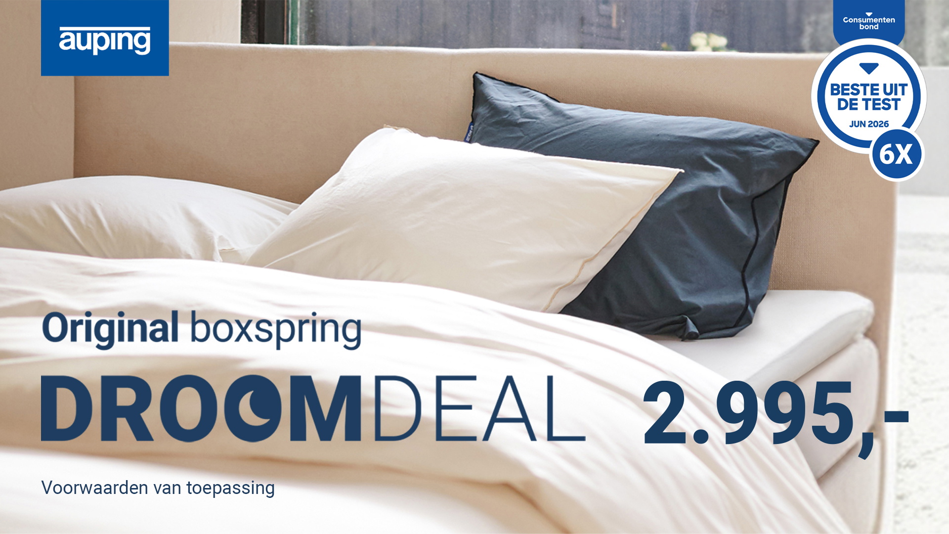 De best geteste Auping Original boxspring nu voor 2.995,-