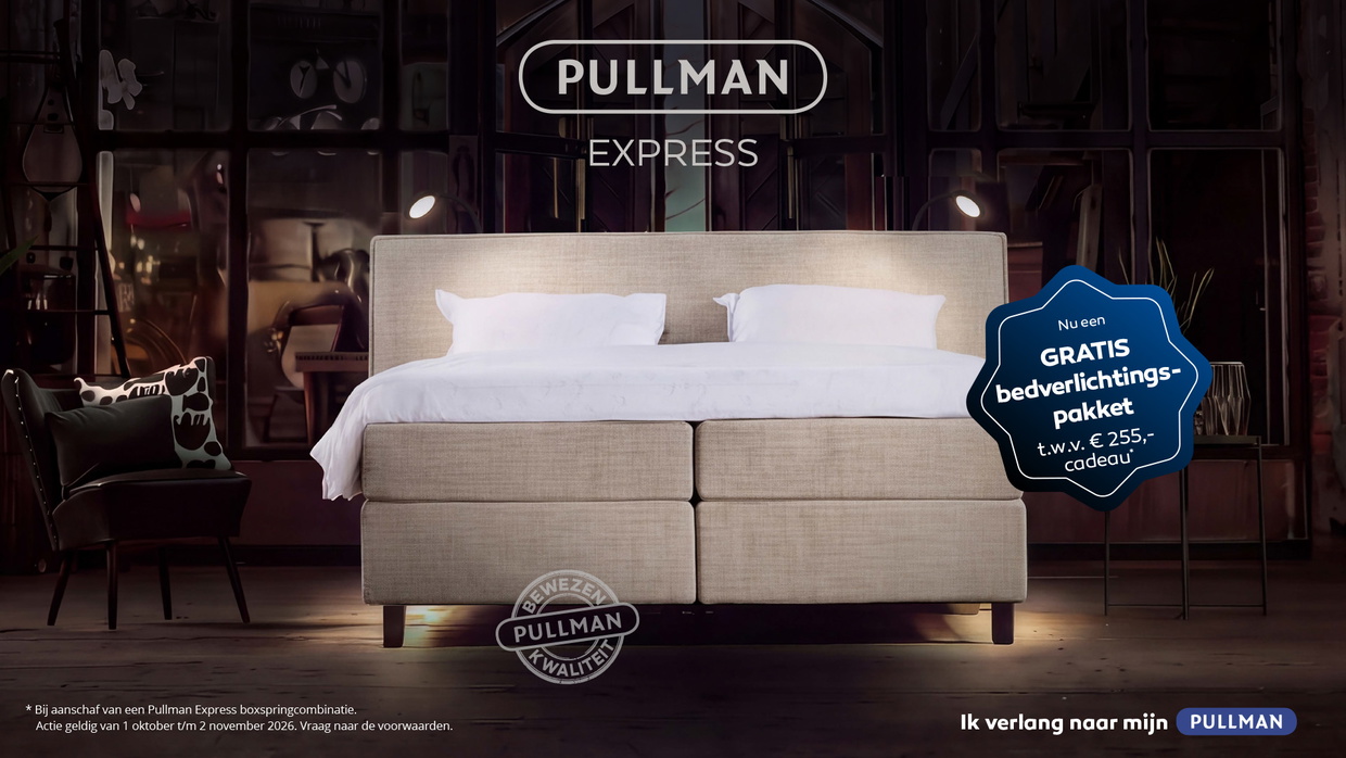 Pullman Express 'Gratis bedverlichtingsset'