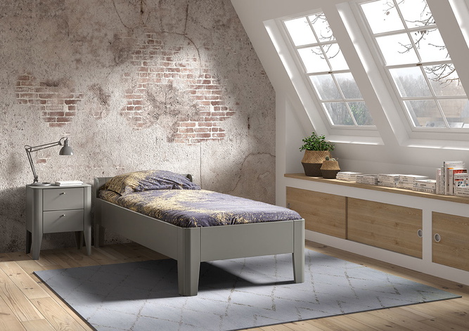 LEDIKANT MONDEO 90X200 KLEUR RAL 7005 LICHT GRIJS.