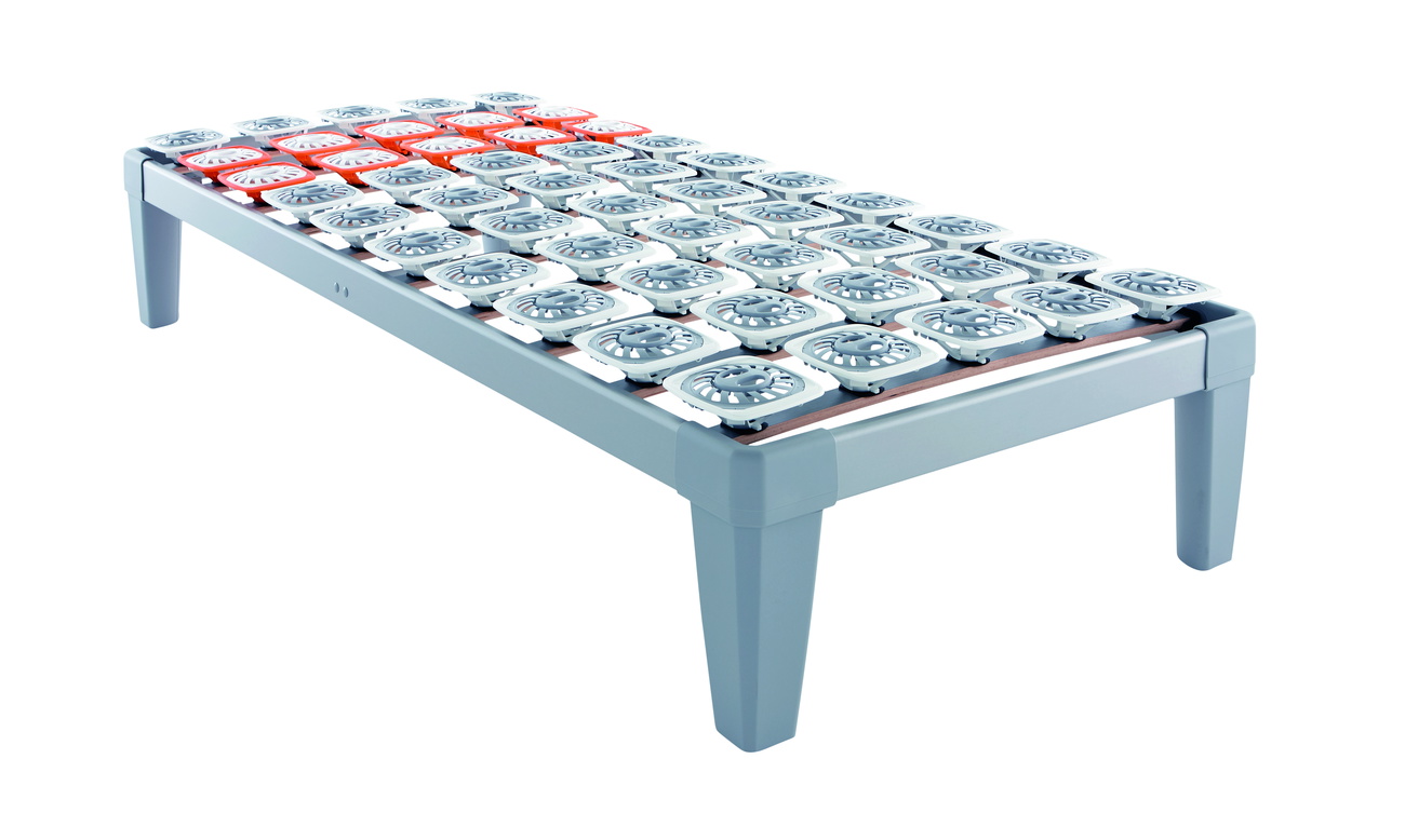 Showroommodel lattenbodem TEMPUR PREMIUM FLEX 500 VLAK met chroom potenset 90X200