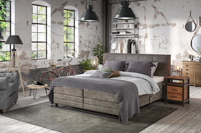 BC boxspring RAW PLINT 25 (elektrisch verstelbaar)