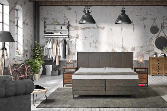 BC boxspring RAW PLINT 25 (elektrisch verstelbaar)