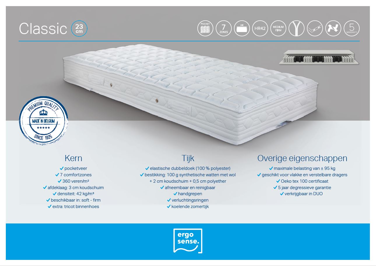 ERGO SENSE CLASSIC 90 x 200