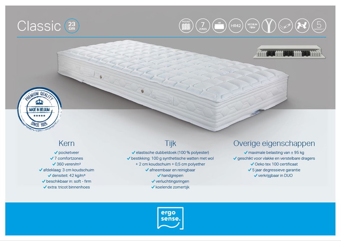 ERGO SENSE CLASSIC 90 x 200