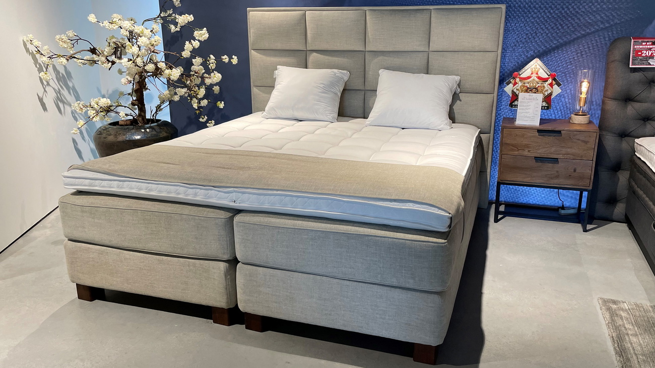 Kuperus boxspring showroommodel MALMÖ 180x210 vlak
