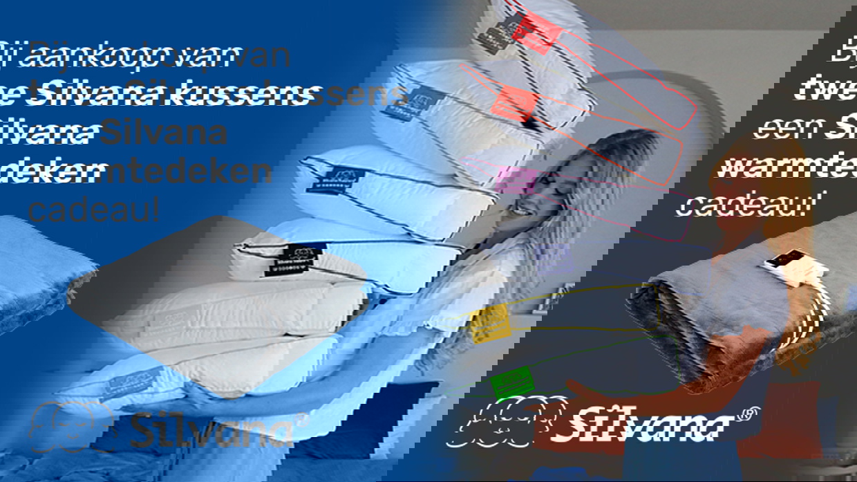 Bij aankoop van twee Silvana kussens een Silvana warmtedeken cadeau!