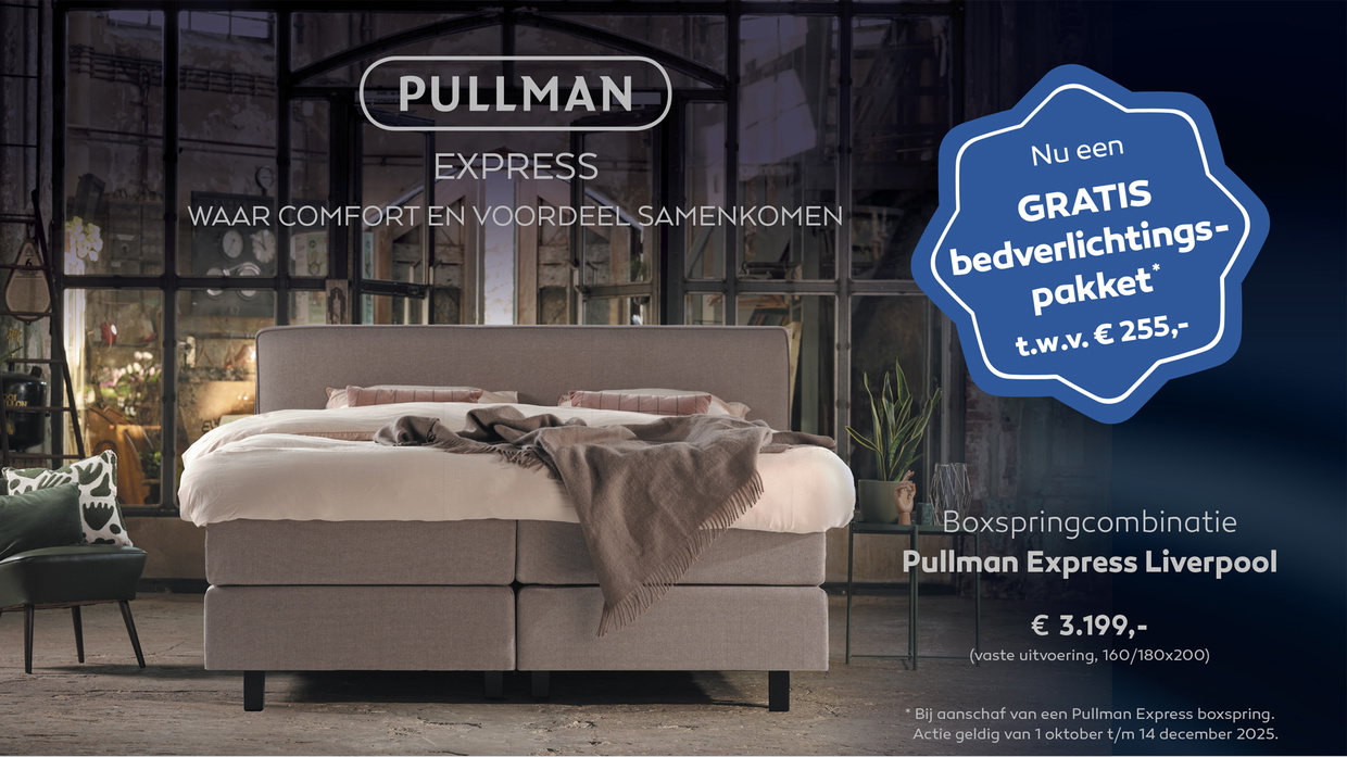 Pullman Express 'Gratis bedverlichtingsset'